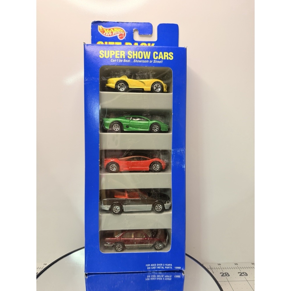 Vintage 1995 Hot Wheels Super Show Cars 5 Pack Gift Pack New Sealed 13502 Rare